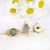 Dazzling Zirconia Embellished Evil Eyes Pendant for Necklace and Bracelet Mobile Phone Cases Use Jewelry Charm