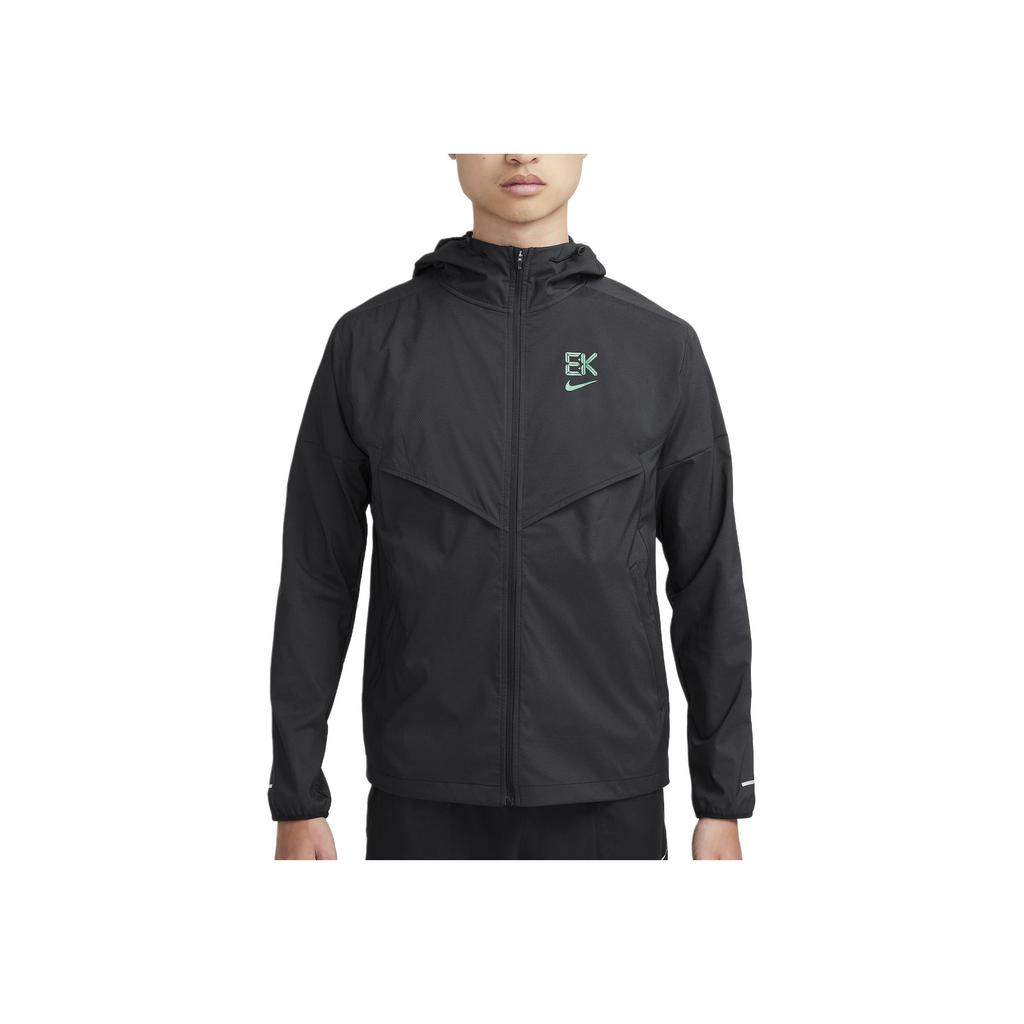 Nike Logo Print Stehkragen Reißverschluss Langarm Wasserdicht Atmungsaktiv Jacke Herren Jacken Schwarz FV9607-010