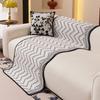 New Four-Season Universal Special-Shaped Sofa Cushion Cover Cloth French Simple Seat Cushion Fixed Non-Slip Straight Row Seat Cushion