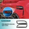 Real Hard Carbon Fiber Sticker For Abarth 595 695 2017 2018 2019 2020 2021 2022 2023 2024 Rear Rear Fog Light Frame 1Pair.