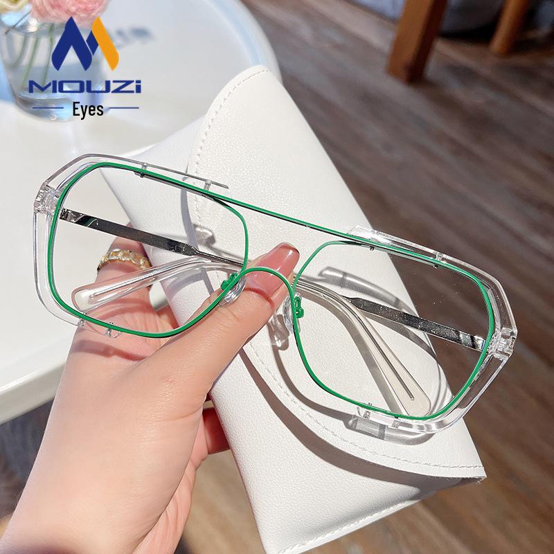 Trendy Retro Korean One-Piece Concave Sunglasses for Men & Women