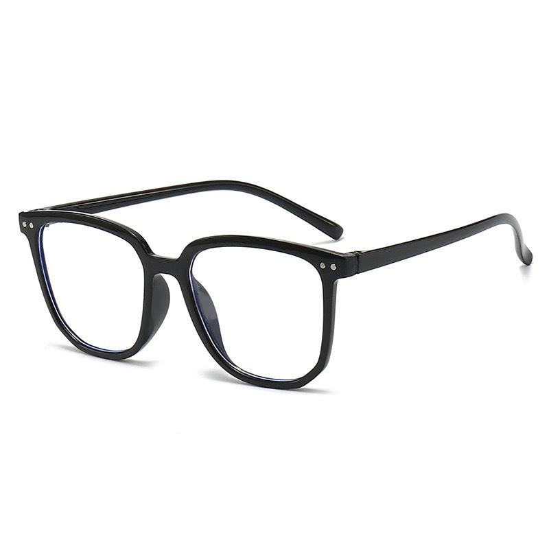 Blue Light Blocking Glasses Plastic for Men Women, 0 Computer Eyewear, Black