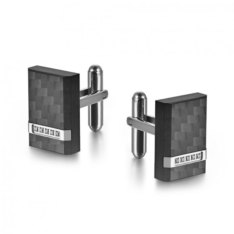 

New Stainless Steel Combination Solid Carbon Fiber Cufflinks European American Men s Titanium Suit Shirts 14k білий