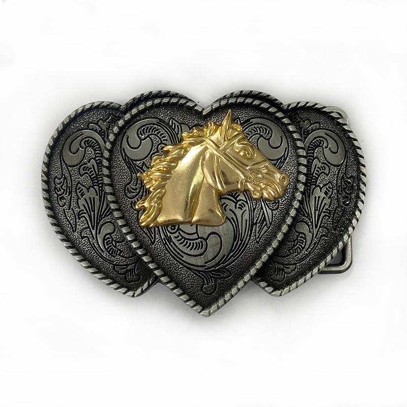 Eagle Punk Alloy Belt Buckle for Men & Women - Fashionable Heart & Animal Design