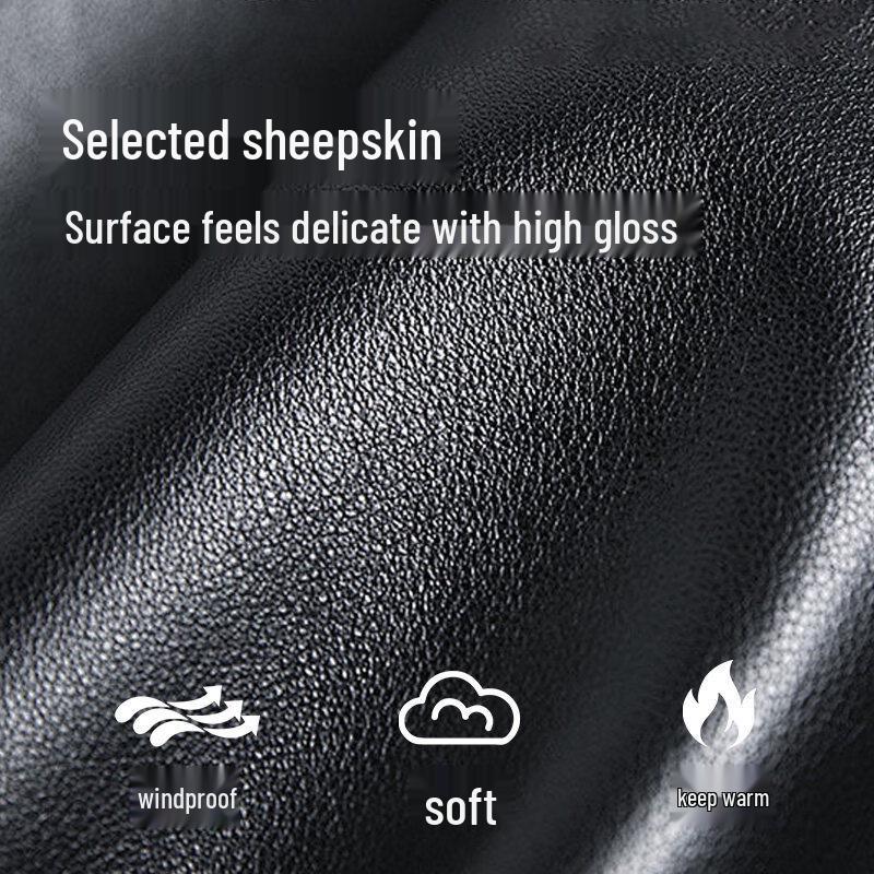 Hengyuanxiang Women's Premium Genuine Leather Warm Gloves