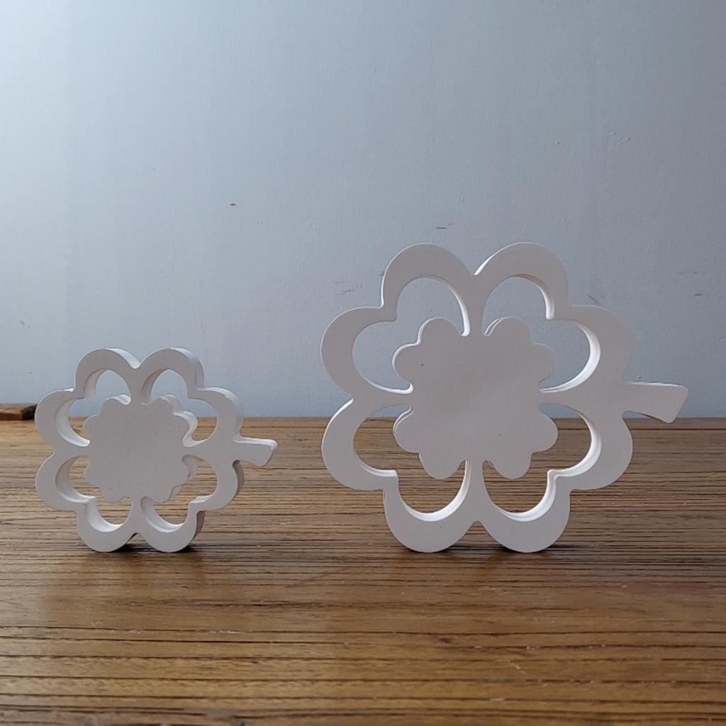 Clover Candle Holder Molds for Making Tealight Holder Room Decorations Gypsum Ornaments Epoxy Resin Casting Molds