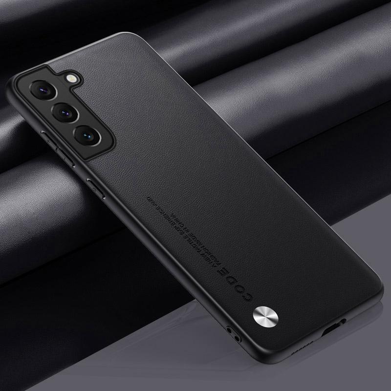 Luxury PU Leather Case For Samsung Galaxy S22 Plus Back Cover Silicone Shockproof Protection Phone Case For Samsung S22 Ultra 5G