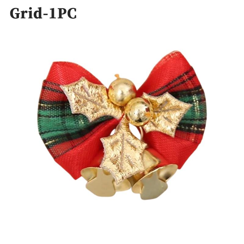 

1-20 шт. Красный рождественский бант Рождественское украшение Мини-банты Колокольчики Венок DIY Подарки Украшения для рождественской елки Аксессуары