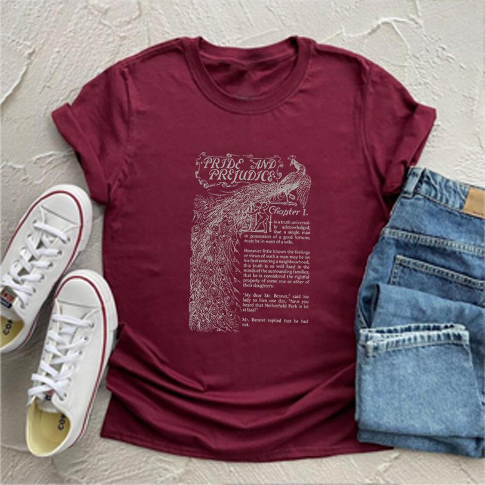 Pride and Prejudice TShirt Jane Austen Shirt Booktok Bookish Merch Mr Darcy Pemberley Reading Shirts Bookish Short Sleeves Top