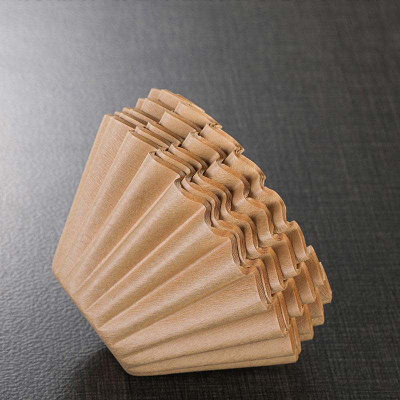 50Pcs 1-2Cups Basket Pour Over Coffee Filter Papers Fits B75 Coffee Dripper & 1-2 Cups Basket Dripper Barista Tool