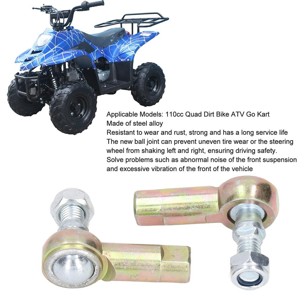 2 stücke 8mm Spurstangenkopf Stahllegierung Universal-kugelgelenk für 110cc Quad Dirt Bike ATV Go Kart