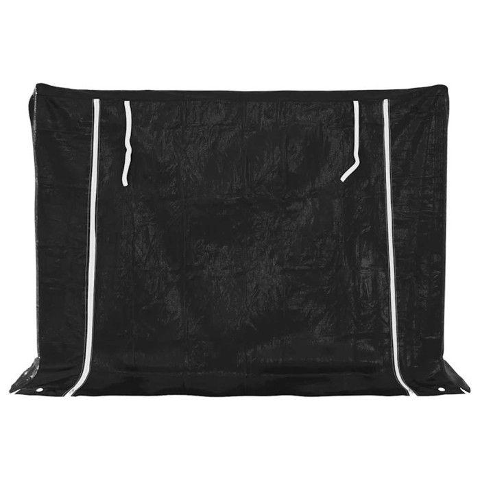 VidaXL Firewood Rack and Rain Cover Galvanized Steel, Log Storage, Fireplace Log Holder, 4104941