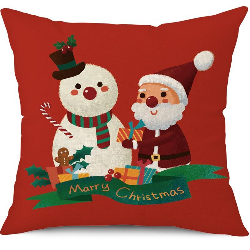 Amazon's Best Selling Nordic Style Santa Claus Cute Christmas Home Cushion Cover Cute Cartoon Pillow Cover
