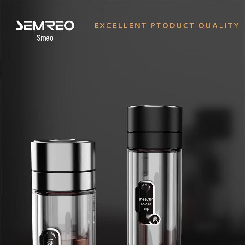 Smeo MyBo Quick-Open High Borosilicate Glass Tumbler