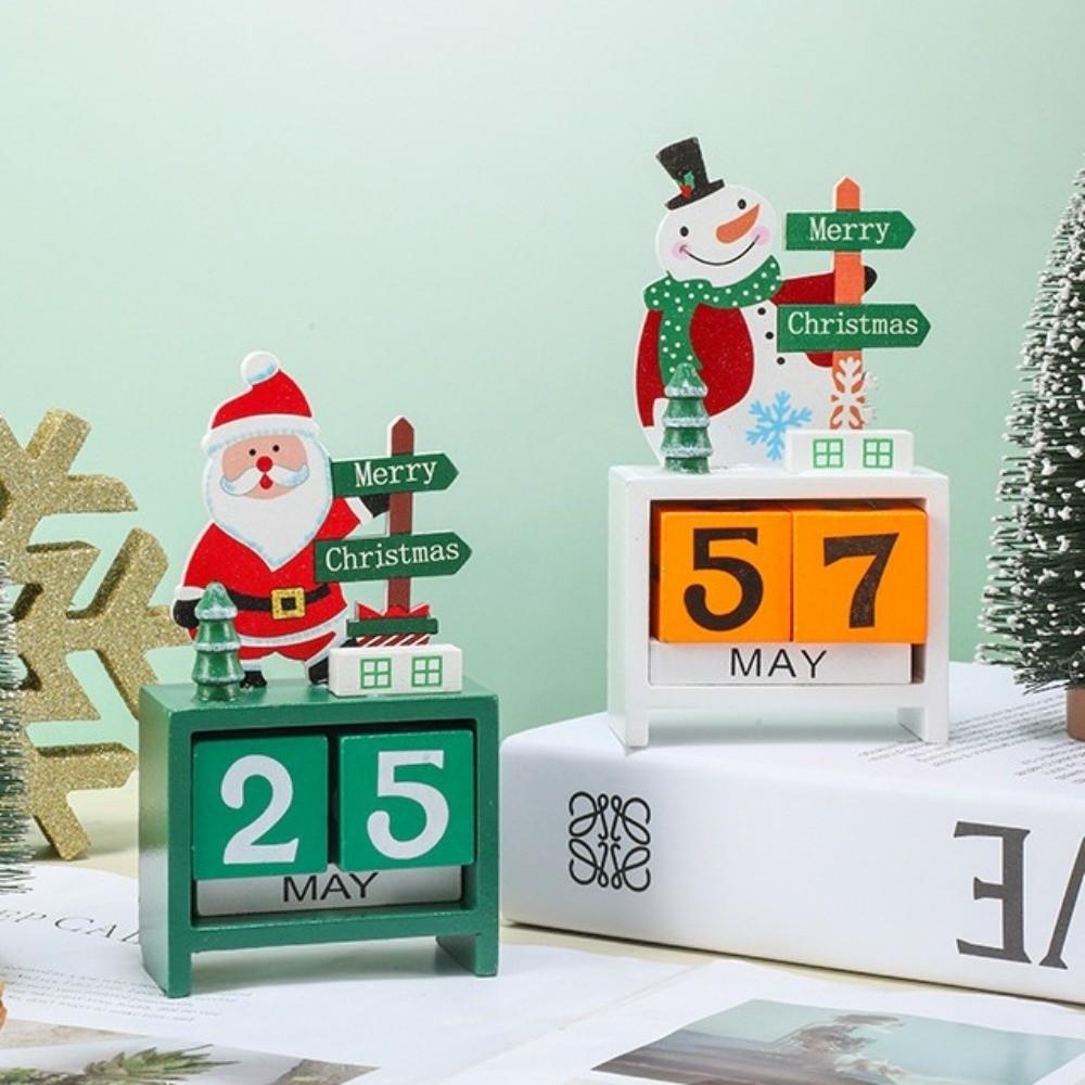 Reindeer Christmas Winter Wooden Ornament Countdown Party Table Centerpiece Tabletop
