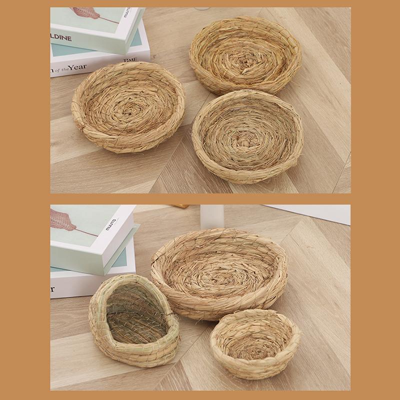 Ručně tkané hnízdo pro papoušky s tygří kůží, pivoňkové hnízdo, hnízdo pro slepice k snášení vajec, hnízdo pro chov s teplou izolací, hnízdo tkané z trávy, ptačí hnízdo