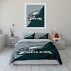 Adler Logo mit Petrol und Grau Design Bettwäsche Set (1 Bettbezug, 2 Kissenbezüge, Bettdecke nicht enthalten) Sofas