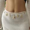 Boho Sexy Irregular Metal Starfish Waist Belly Chain for Women Summer Beach Conch Shell Seahorse Body Chain Jewelry Accessories