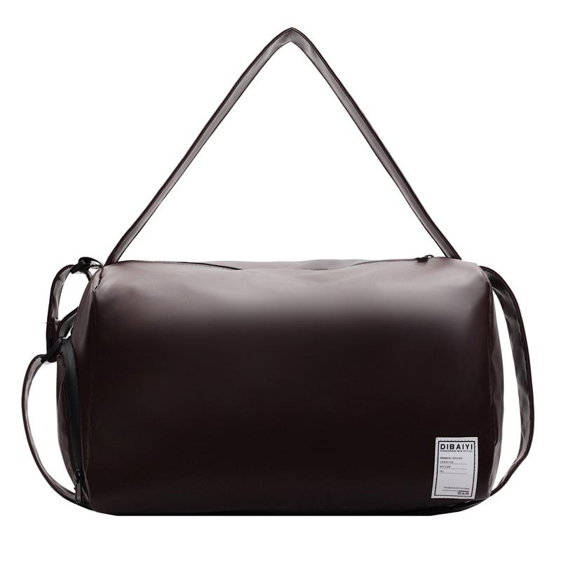 Damenstil Achsel-Reisetaschen für Reisen Französische Einfache Gepäcktaschen Trocken- und Nass-Trennung PU Kann für Ziehstange verwendet werden Fitnesstaschen