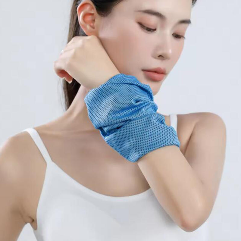 1/2pcs Ice Cooling Wrist Sweatband Tennis Sport Wristband Volleyball Gym Wrist Brace Support Sweat Band Towel Wrist Protect NEW