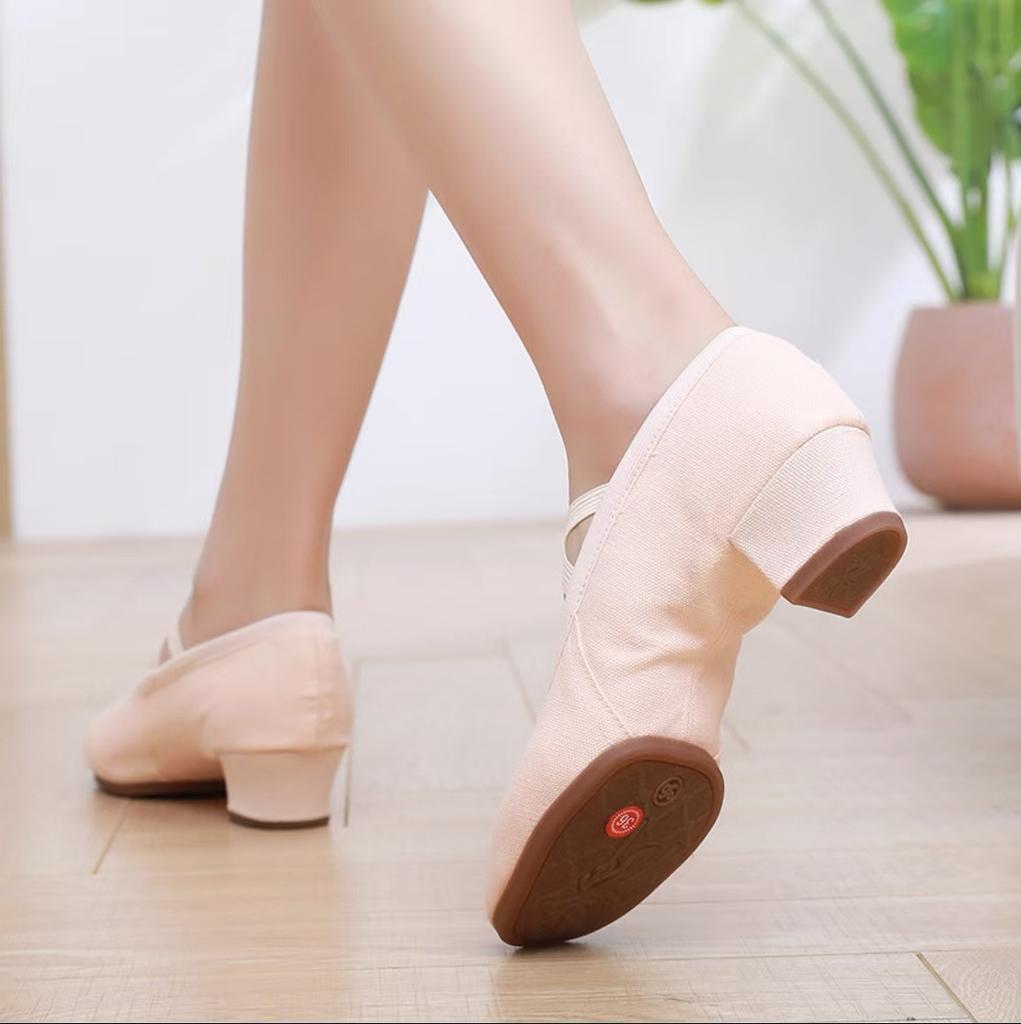 Kadın Dans Ayakkabıları Kız Bale Caz Salsa Ayakkabıları Yumuşak Taban Alçak Topuklu Çocuk Dans Terlikleri Pembe Siyah Kırmızı Çocuk Latin Spor Ayakkabıları