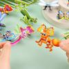 100Pcs/Set Kids 3D Puzzle Toy Number Animal Dinosaur Airplane Tank Spinning Top Cognition Jigsaw Assembly Educational Game Kit