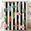 Tropical Flamingo Shower Curtain Waterproof and Mildew-proof Bathroom Curtain Home Decoration with Hook Shower Curtain