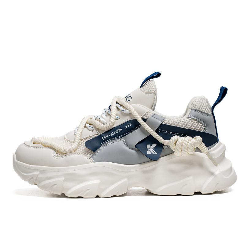 Retro Hong Kong style dad shoes men's summer breathable mesh sports shoes soft sole wear-resistant lightweight casual running trendy shoes