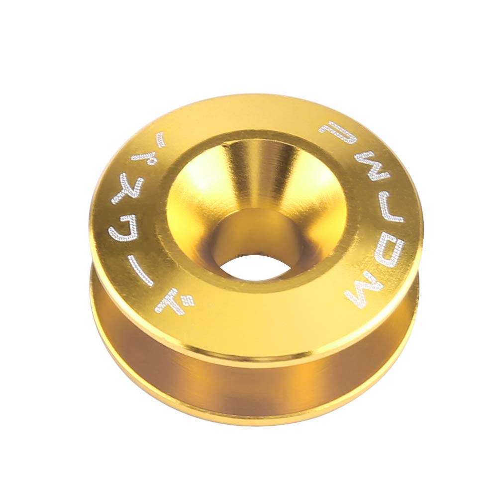 Aluminum Alloy Car Quick Release Fender Bumper Washers 9 Colors Set of 4 Durable (Yellow)