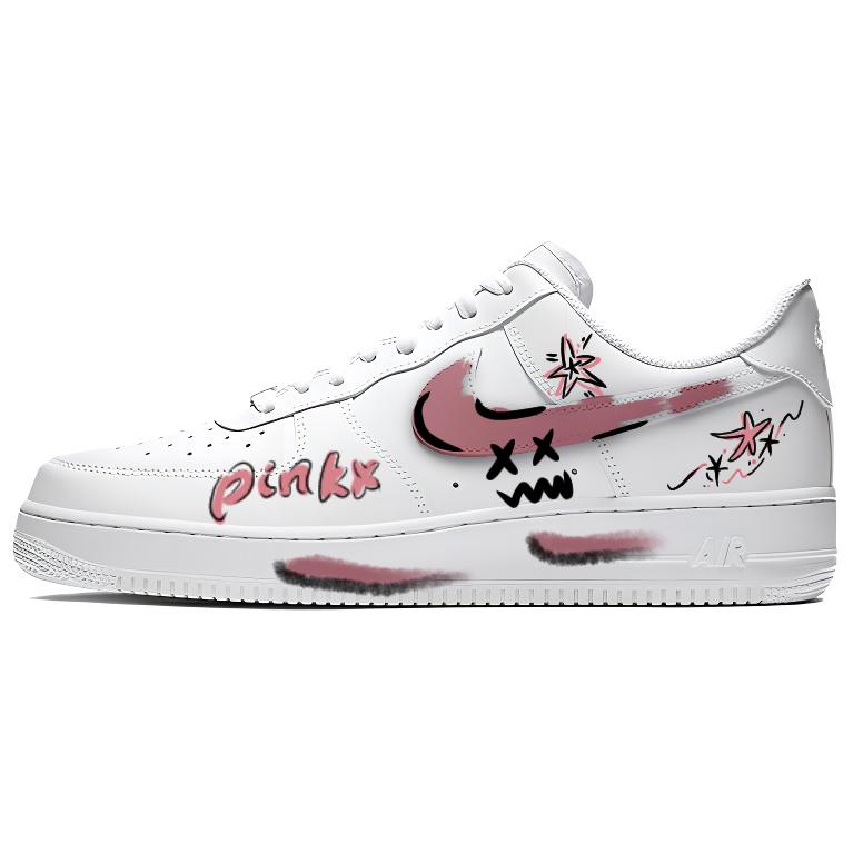 

Nike Air Force 1 Stars Planet Coverage Cushioning Abrasion Resistant Low top Skateboard Shoes Unisex Pink 315122-111(Team770-) 37.5