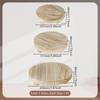 AHANDMAKER 3Pcs Round Wood Risers for Decor Display Base Riser Stand Wood Pedestal Rustic Farmhouse Riser for Home Kitchen (Almond Color, 8/6/5 Inch)