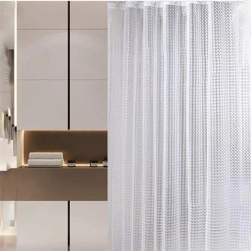 Perdea de duș PEVA imprimată 3D, îngroșată, rezistentă la apă, rezistentă la mucegai, baie despărțitoare pentru baie, perdea universală