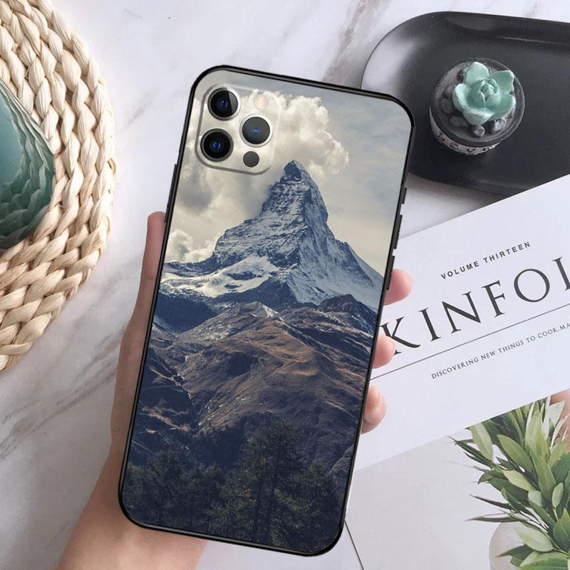 

Beautiful Nature Forest Mountain Phone Case For iPhone 16 15 14 13 12 11 Pro Max 12 13 Mini 7 8 16 Plus X XR XS Max Cover iPhone 13 Pro