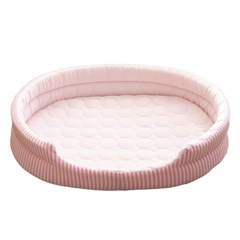 

Cooling Bed Pet Nest Four Seasons Universal Summer Sleeping Cool Ice Silk Bed for Indoor Kitten and рожевий