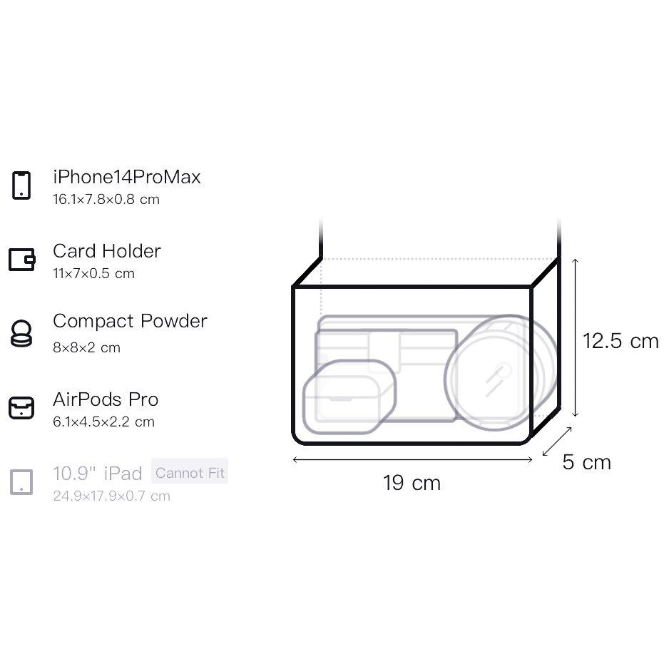 Lululemon Daily Essentials 1L Logo Embossed Fabric Mini Shoulder Bag Women bags Pink-Frosting LW9FRIS-071152