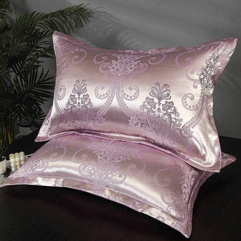 1 Pair European Jacquard Pillow Covers, Household Double Pillow Covers, Removable and Washable Pillow Skins, Pillow Core Not Included