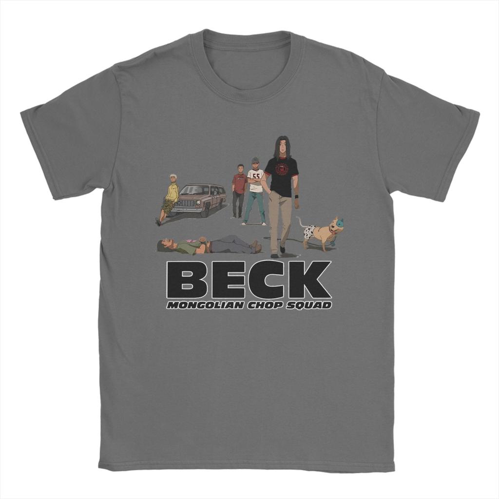 T-shirt Logo Beck Mongolian Chop Squad Été T-shirts Populaires Homme 100% Coton Col Rond Manches Courtes Hauts Drôles
