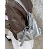 Large Capacity Women's Commuter Bag 2025 New Fashion Silver Tote Bag High Sense Niche Versatile Shoulder Bag