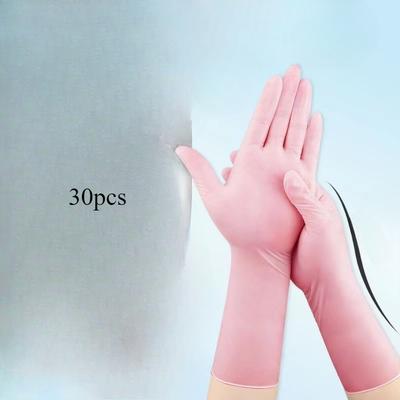 30 unidades de Guantes Desechables Extensibles de Nitrilo para Lavar Platos para Limpieza del Hogar Cocina Duraderos para el Hogar Ajustados Finos para Fregar Platos
