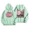 Unisex Hafif Uzun Kollu Kapüşonlu Baskılı Sweatshirt