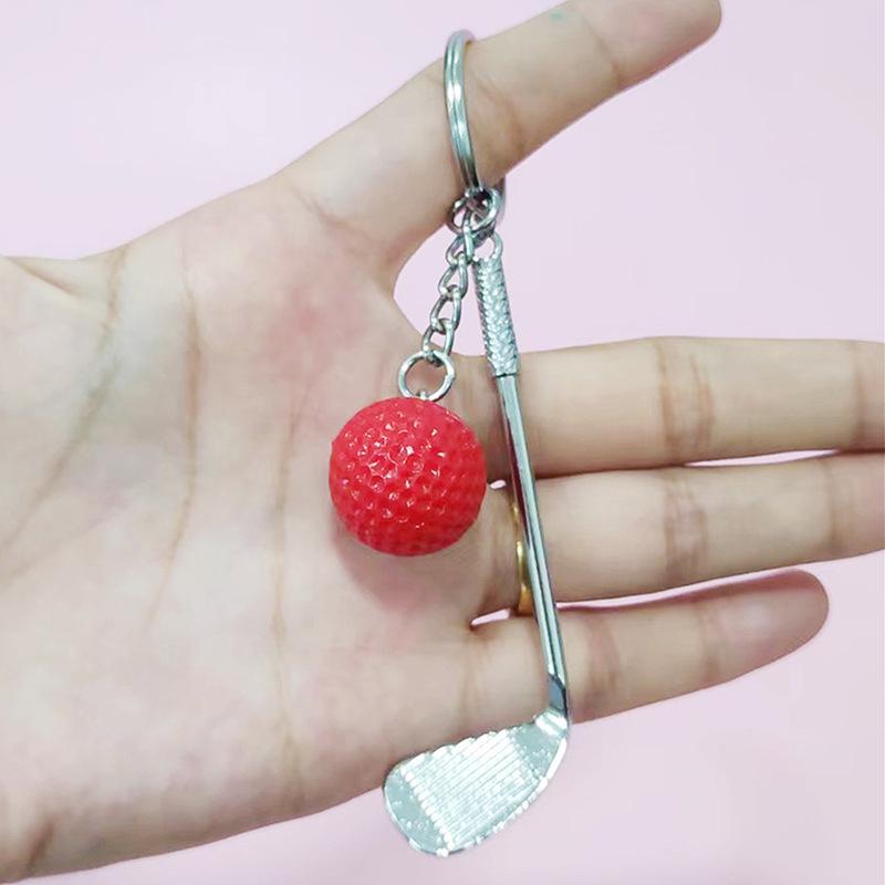 German Metal Golf Ball Keychain Pendant - European & American Style Creative Gift