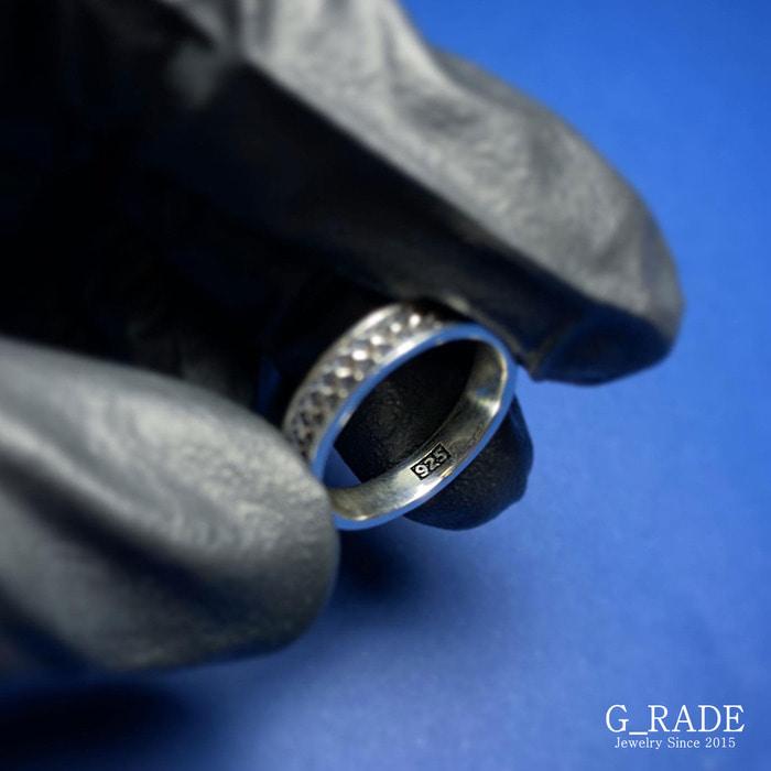 G_Rade Pattern Logo Layered Ring No.4 (B Type)