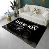 Retro H-Harleys Racing Moto Rutschfester Teppich für Wohnzimmer, Schlafzimmer, Spielzimmer, Weiche Teppichbodenmatte Heimdeko Teppich Kinderzimmer