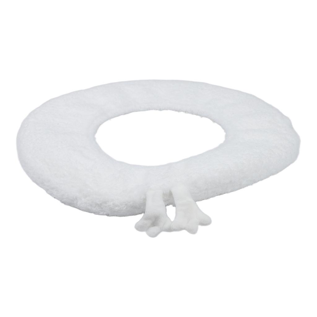 Velvet Toilet Seat Cover with Convenient Handle Perfect for Cold Months