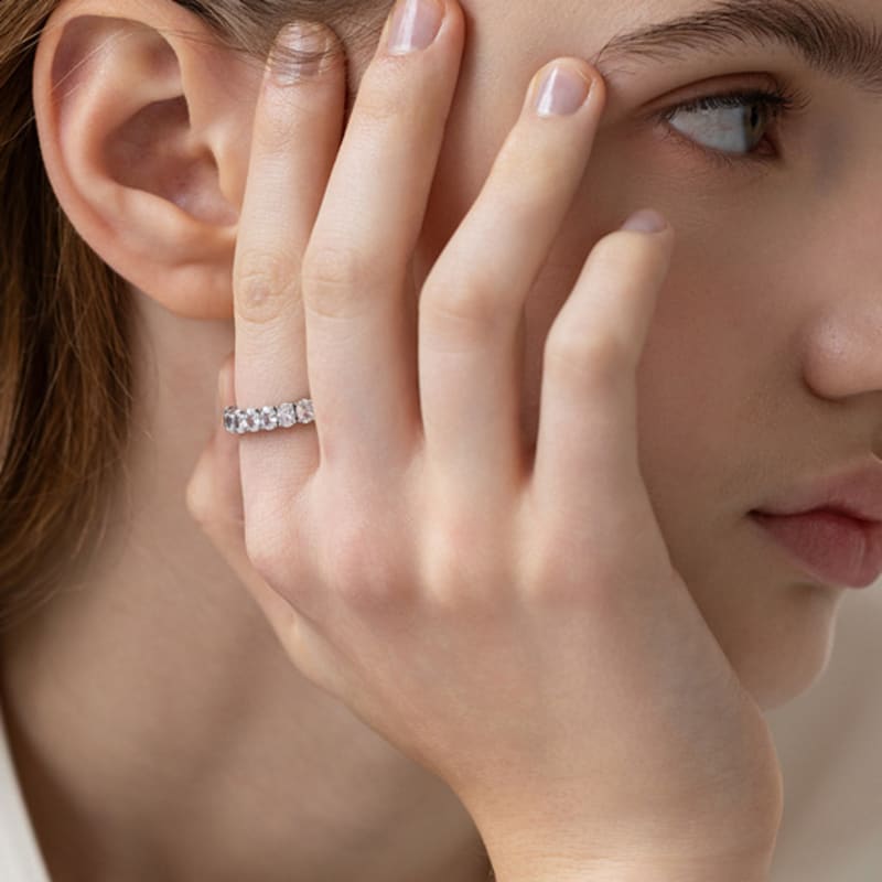 TATIANA (Silver 925) 4mm Oval Eternity Ring CR1880