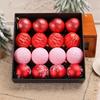 16PCS 6cm Christmas Ball Pendant Christmas Party Tree Decor Christmas Ball Pendant Gift Set New Year Xmas Hanging Ornament