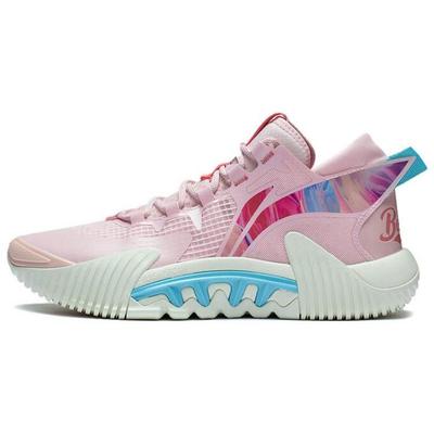 Li Ning Badfive 2 Low Comfortable Cushioning Slip Resistant Abrasion Resistant Low Top Basketball Shoes Men's Pink ABFT029-6