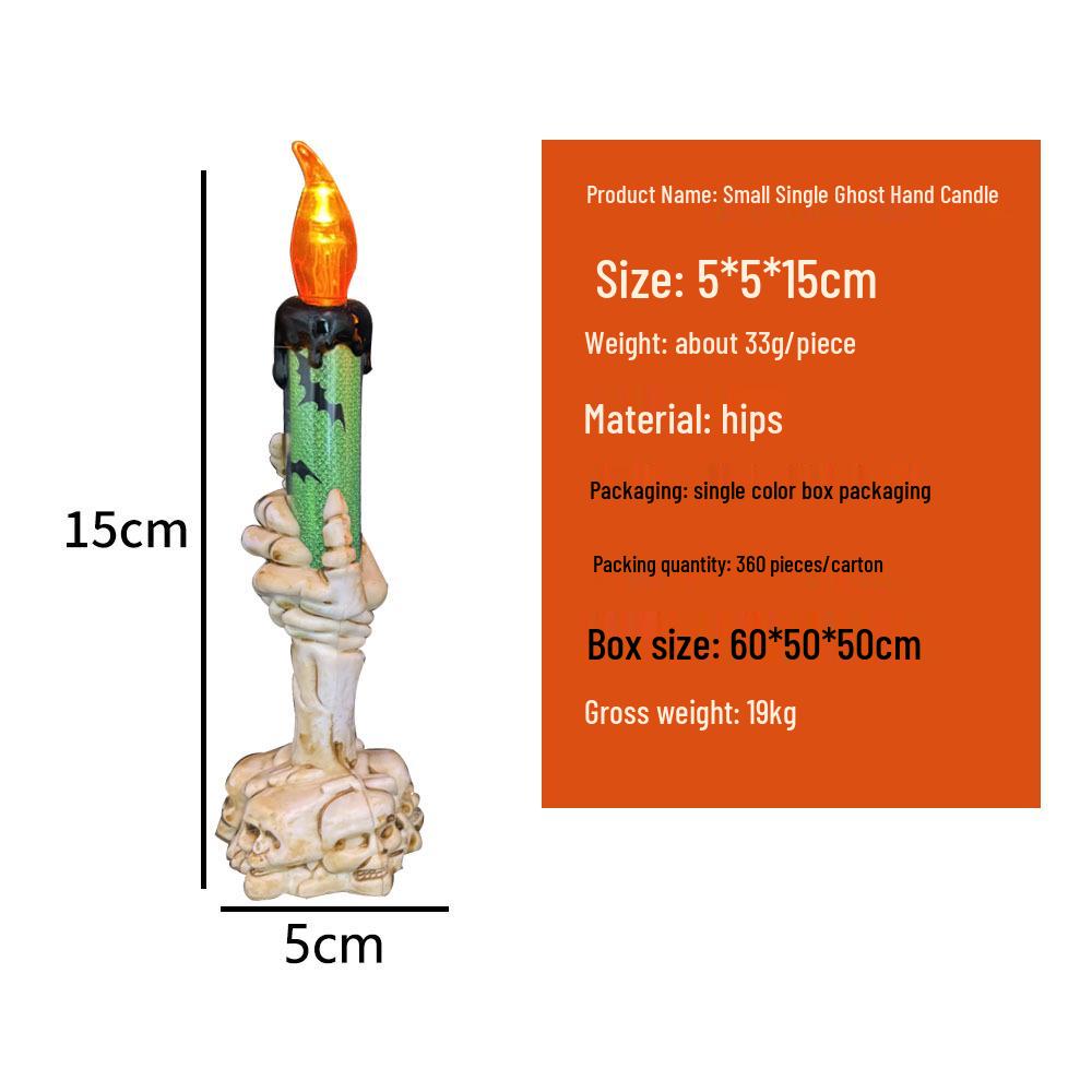 Halloween LED Ghost Hand Skull Candle Lamp Decoration