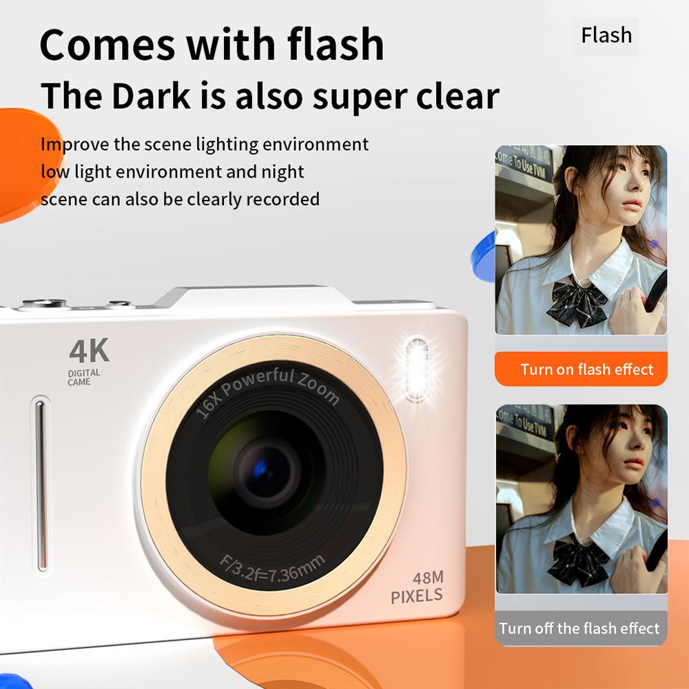 Ψηφιακή κάμερα 4K Ψηφιακή βιντεοκάμερα 48MP Φωτογραφία 2,8 ιντσών Οθόνη 16X Ψηφιακό ζουμ AF Αυτόματη εστίαση