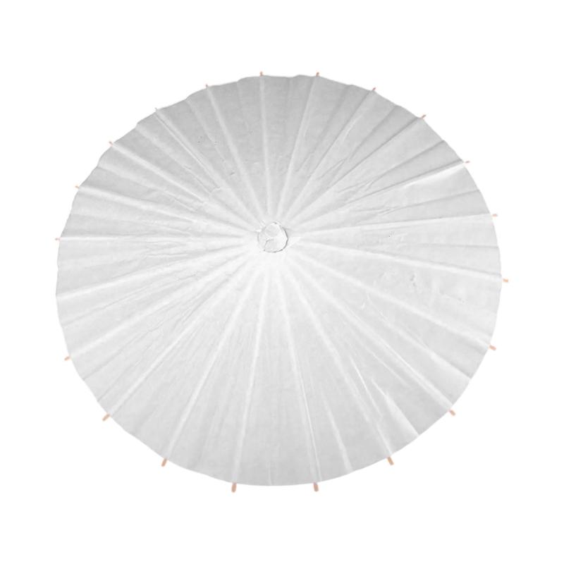 Долговечность Деревянная ручка Маленький зонтик Фото Косплей Реквизит Белый бумажный зонтик от солнца для детей и подружек невесты белый